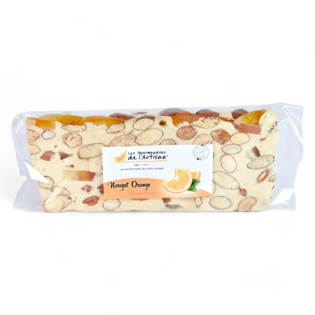 [B125NO] Nougat Barre 125 g (Orange)